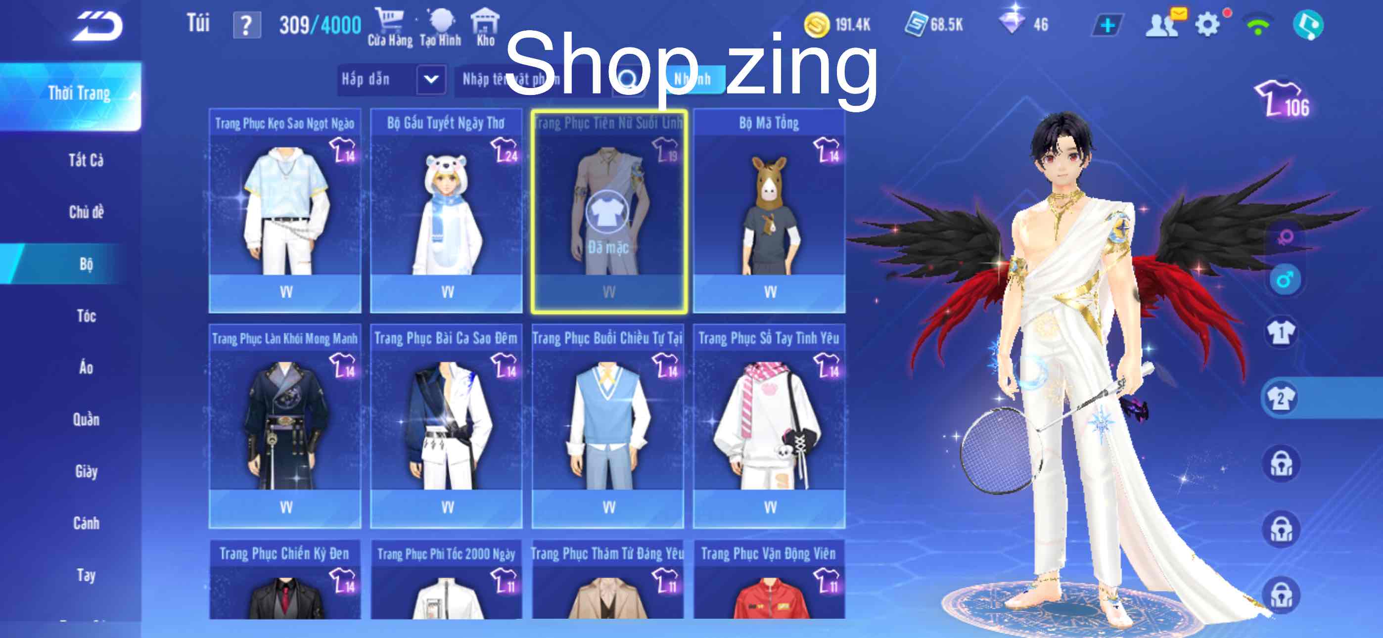 7. Tài khoản Z2354 - hình ảnh túi đồ