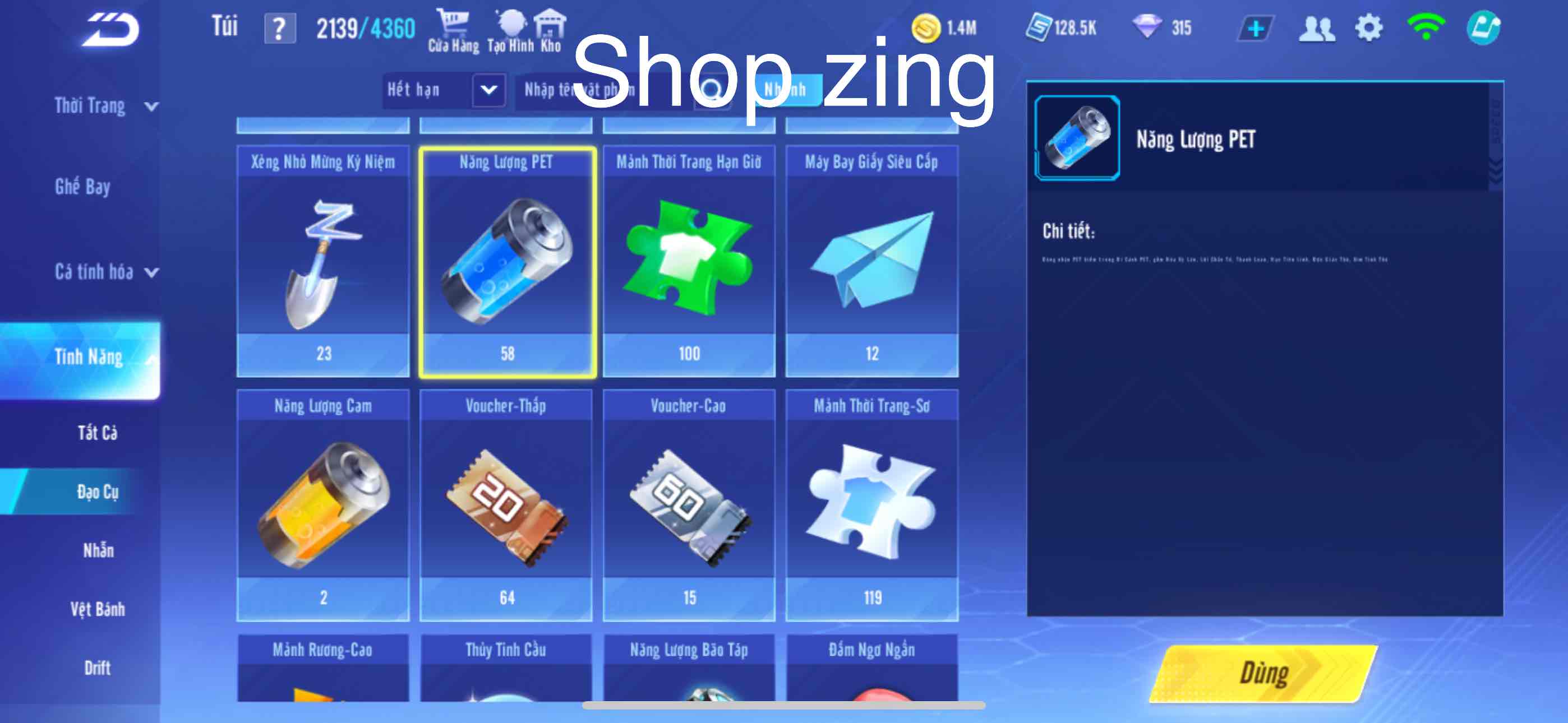 2. Tài khoản Z2368 - hình ảnh trang phục