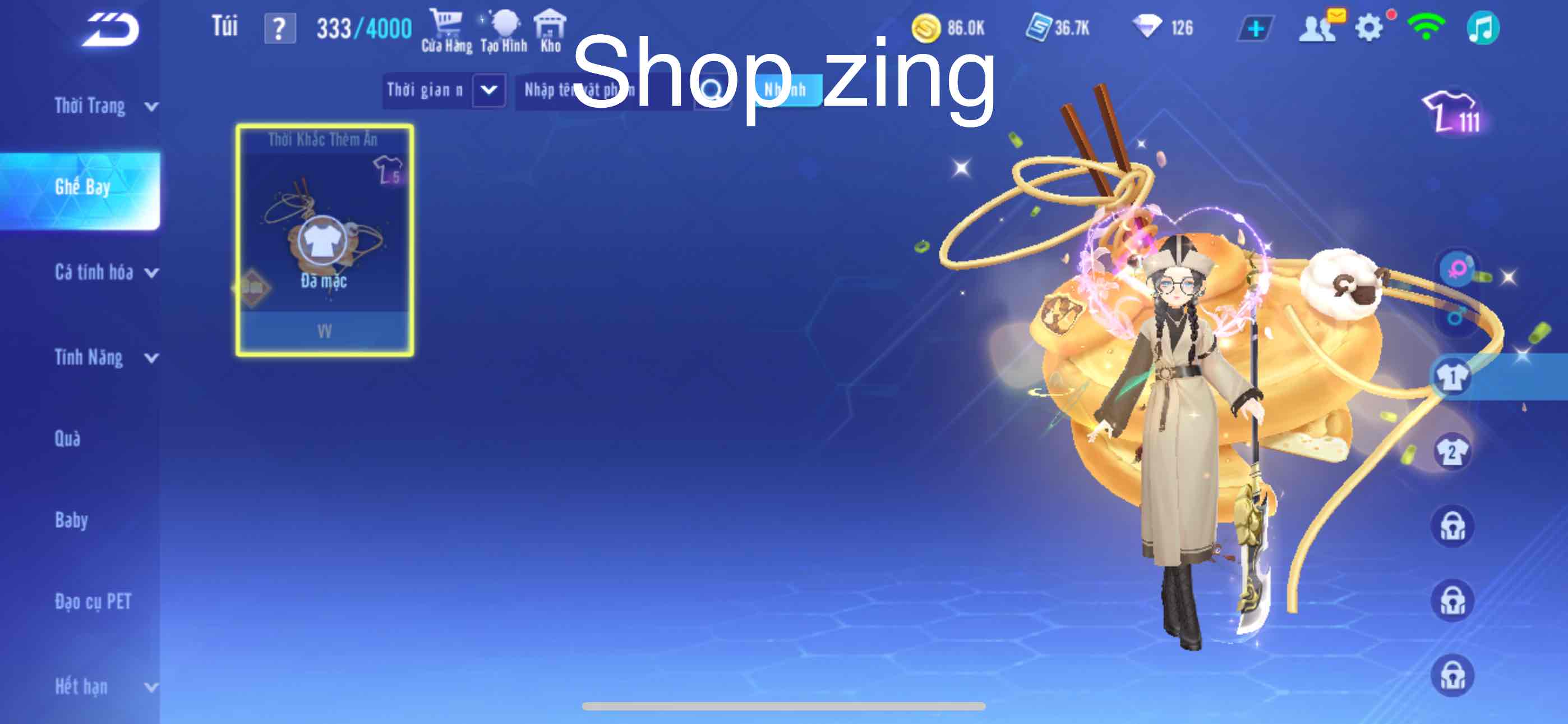 3. Tài khoản Z2390 - hình ảnh túi đồ