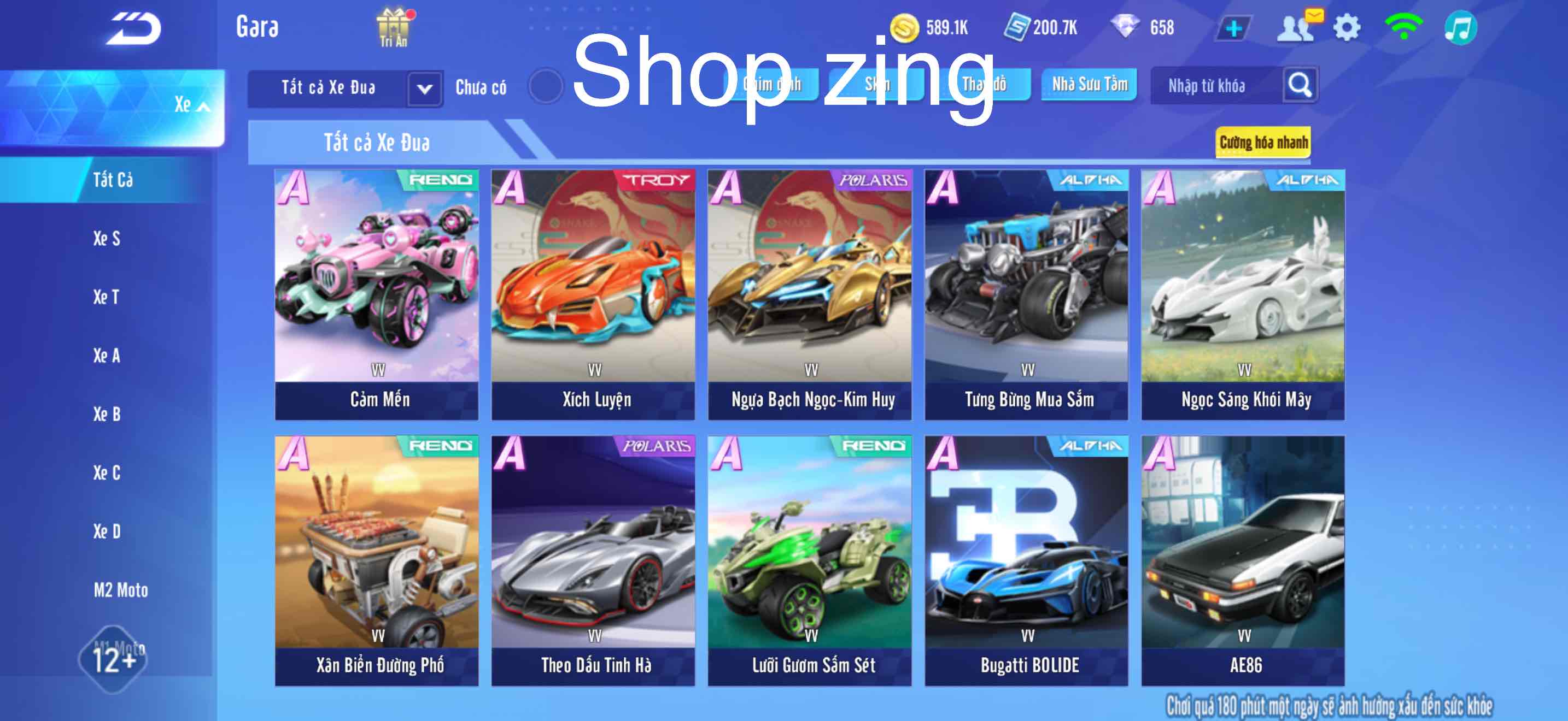 2. Tài khoản Z3815 - hình ảnh túi đồ