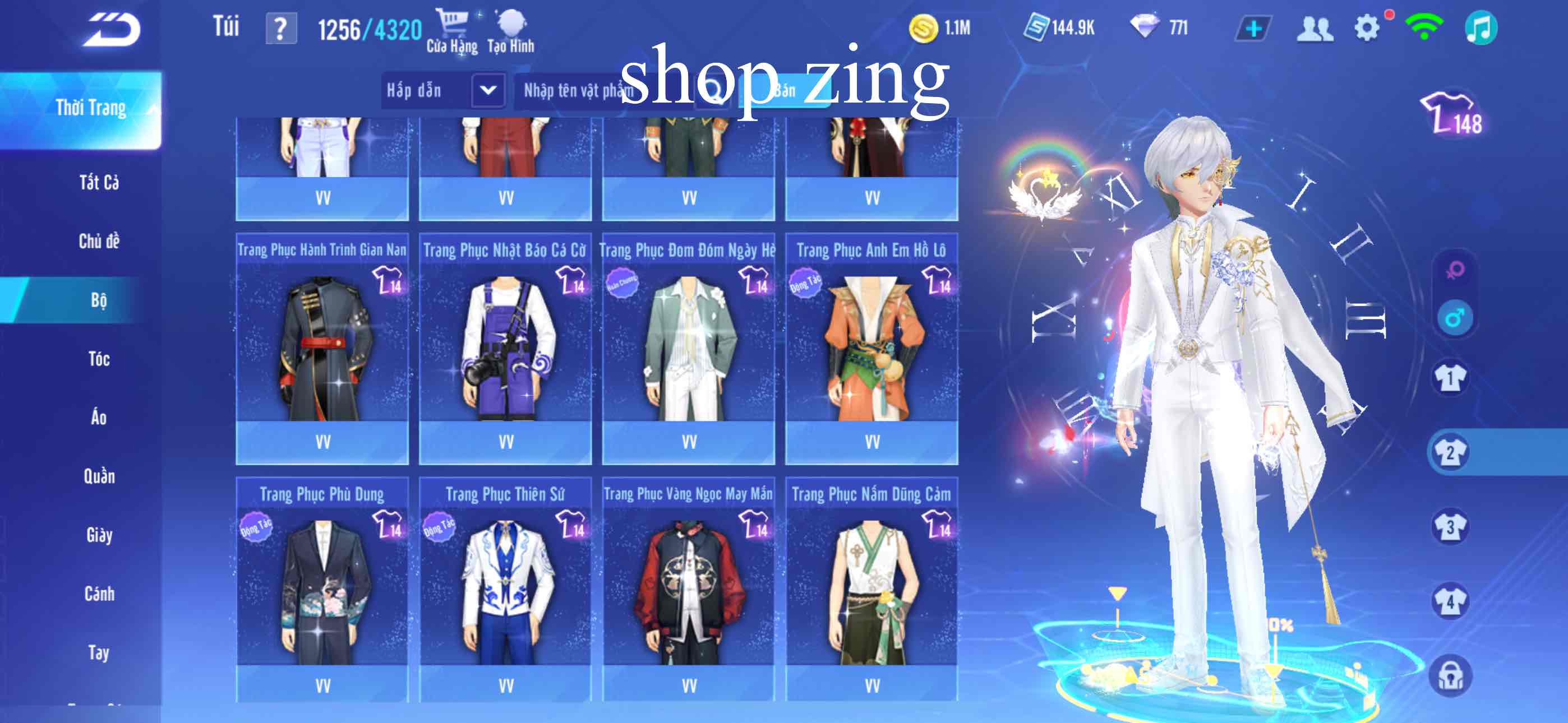 12. Tài khoản Z1720 - hình ảnh túi đồ