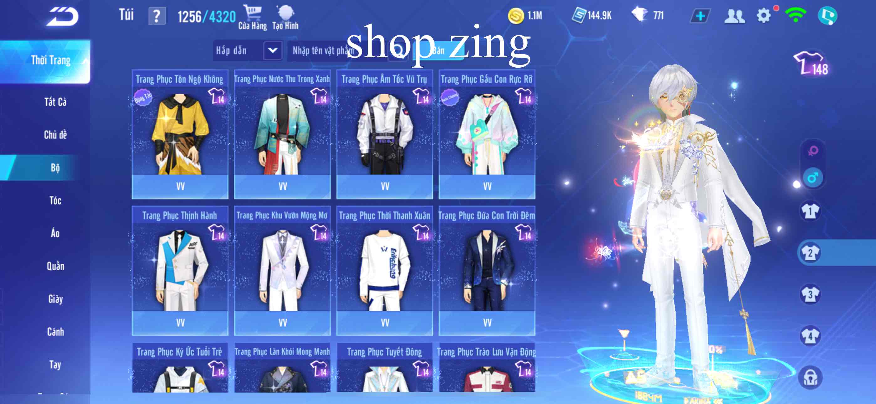 14. Tài khoản Z1720 - hình ảnh túi đồ